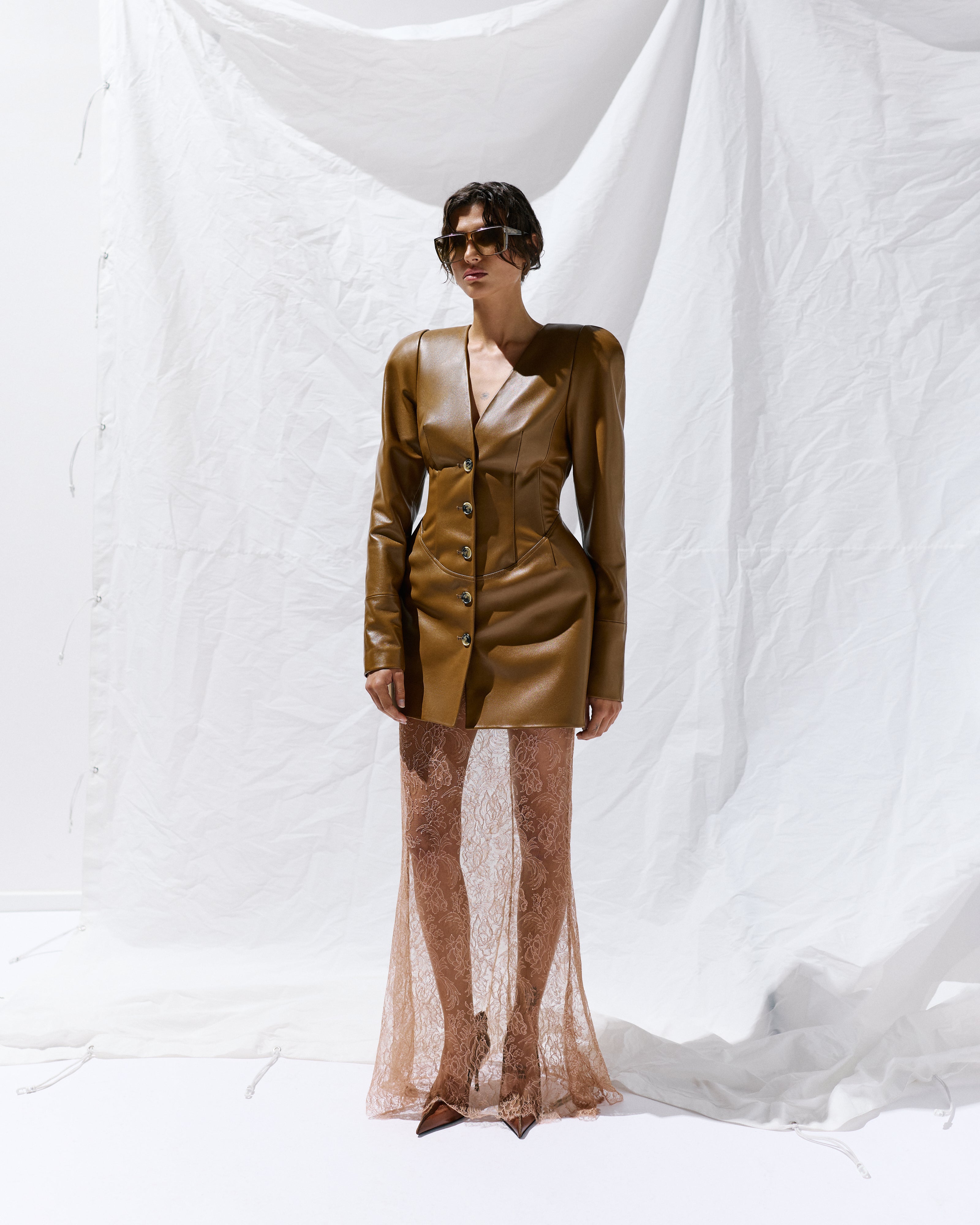 LEATHER JACKET DRESS