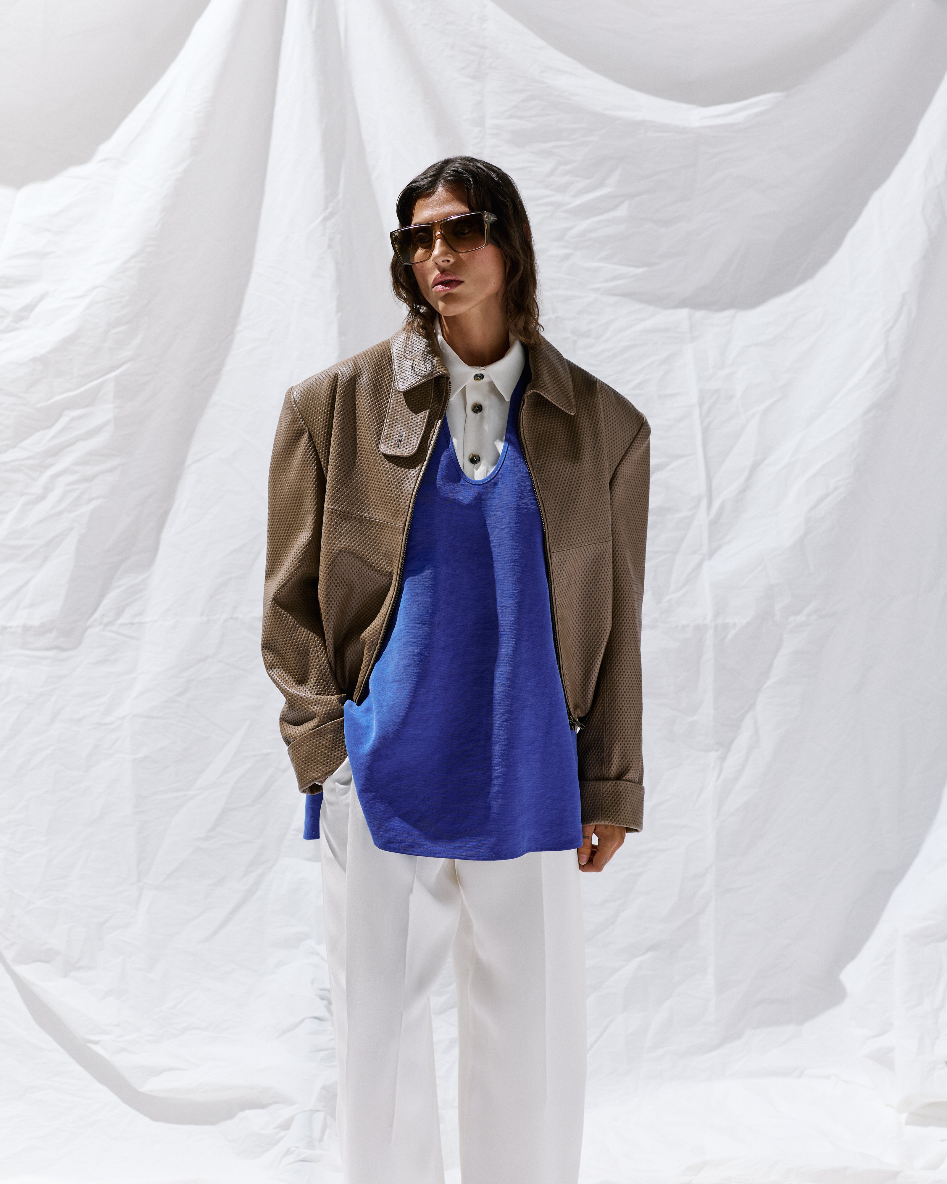 LEATHER BOMBER JACKET