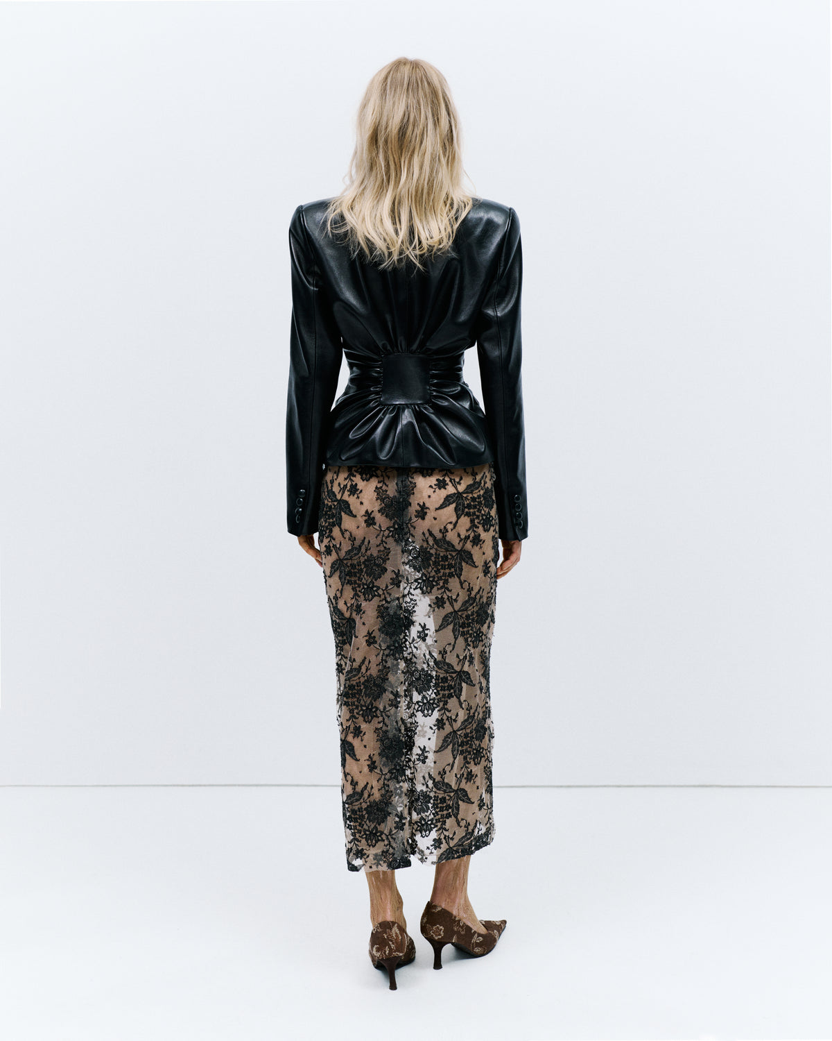 LEATHER SKIRT MIDI