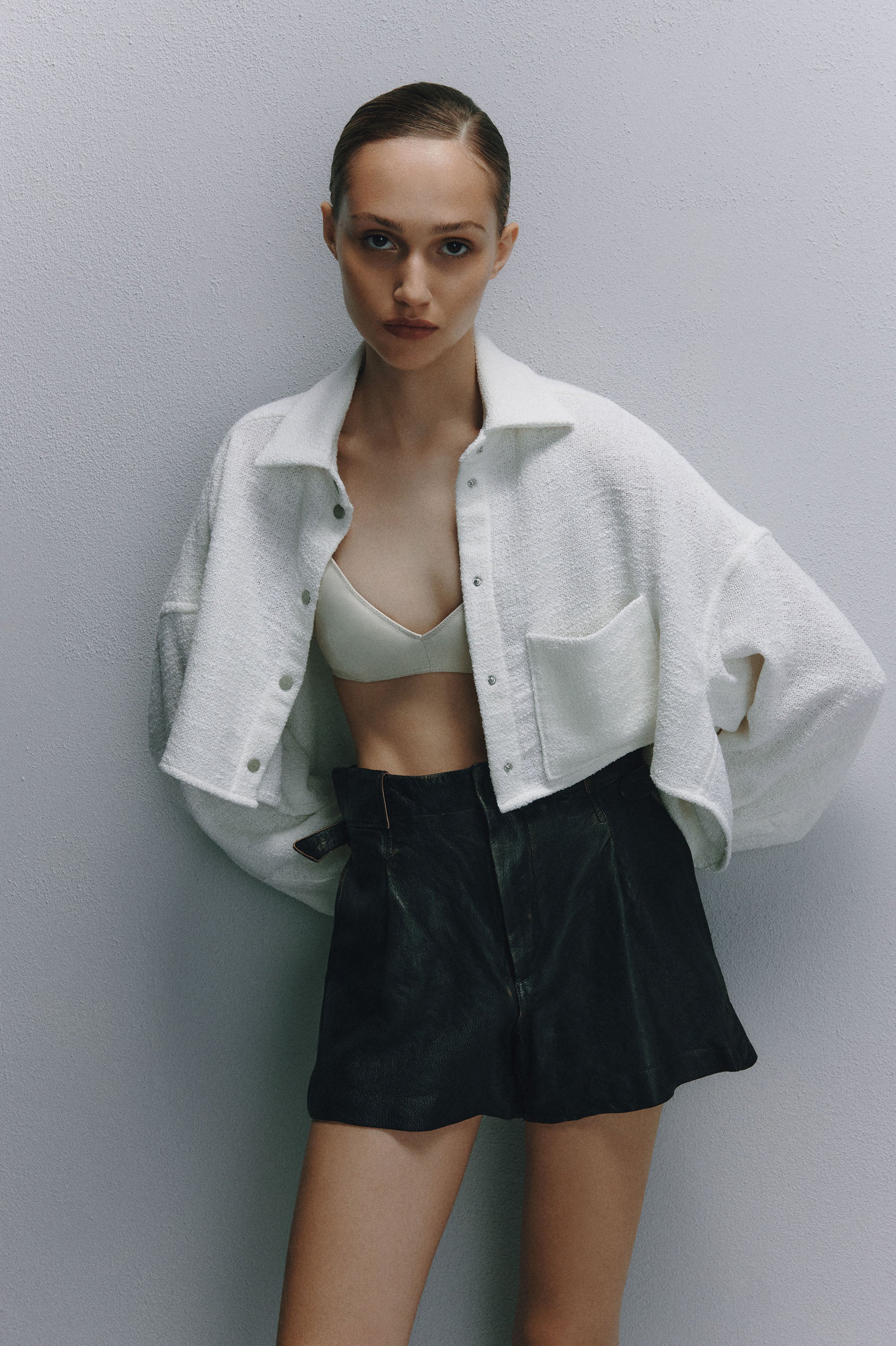 Sakib Leather Shorts