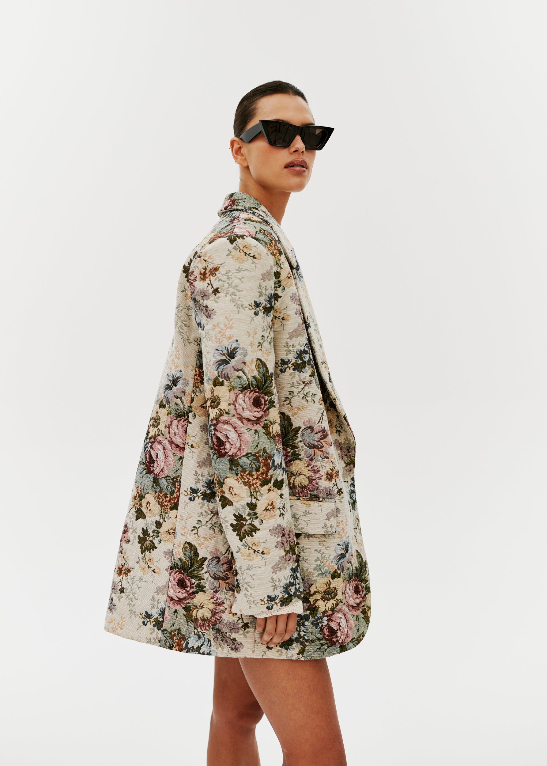 NYRIA BLAZER IN FLORAL JACQUARD