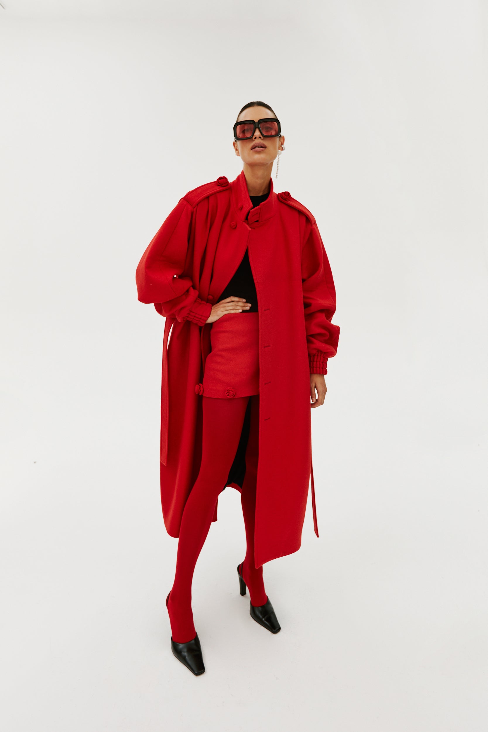 EDMURE COAT IN RED