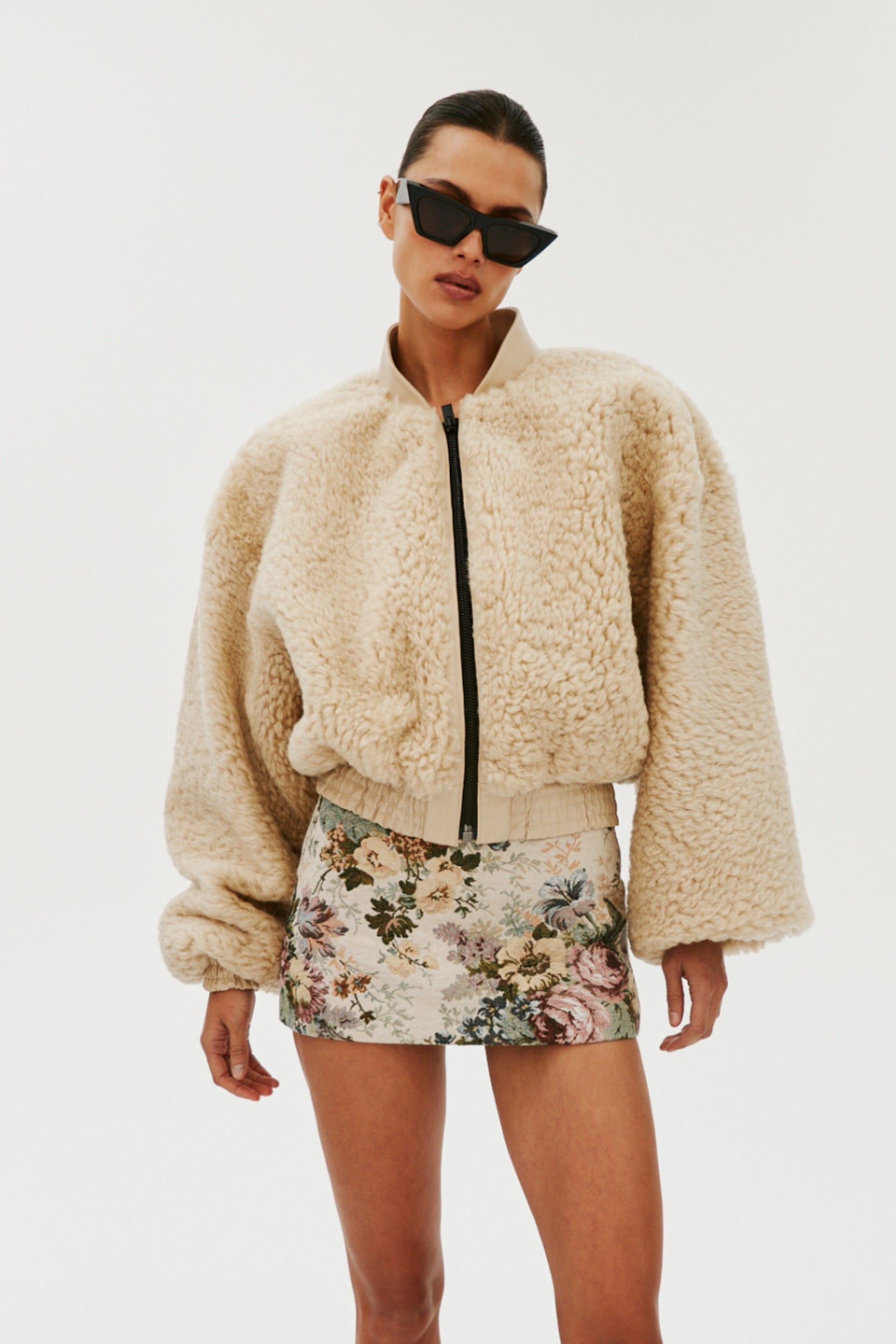 ESSY SKIRT IN FLORAL JACQUARD