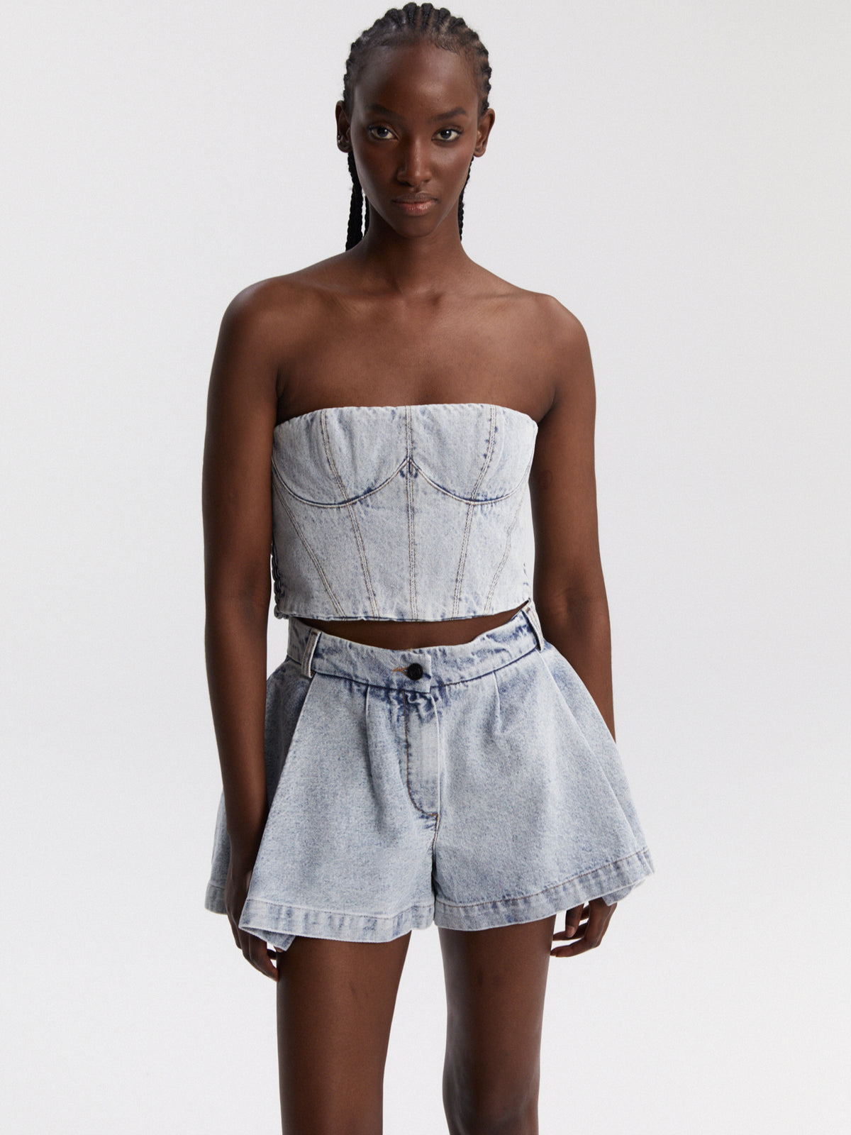 blue dress shorts Clichy Denim Size:Us Size 22W NA-11.19.24PM these shorts are elevated Unique Vintage Plus Size
