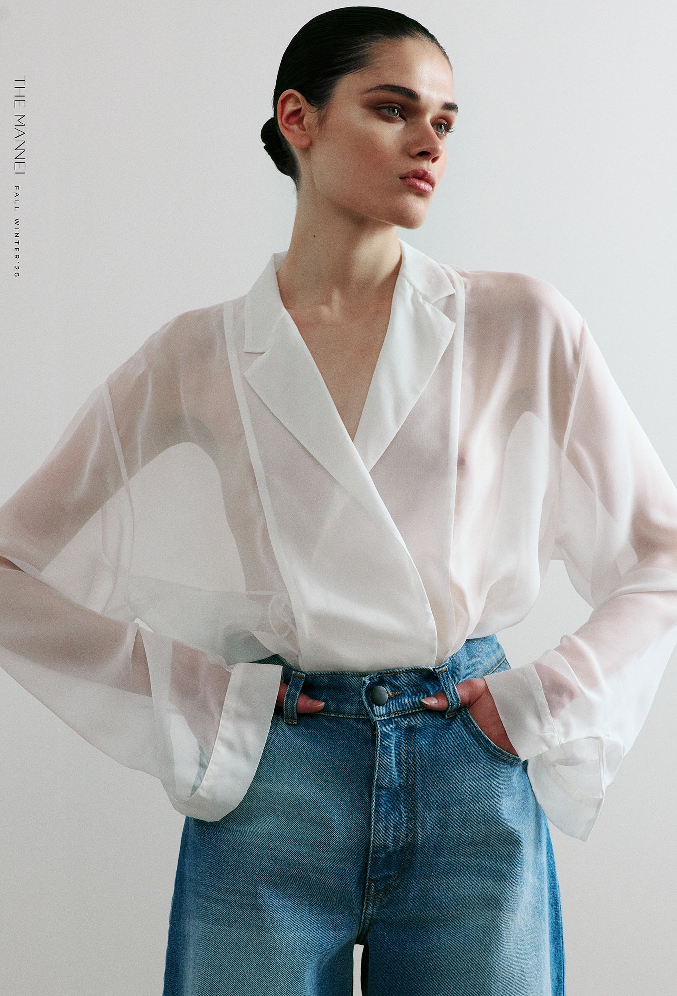 WHITE SILK SHIRT