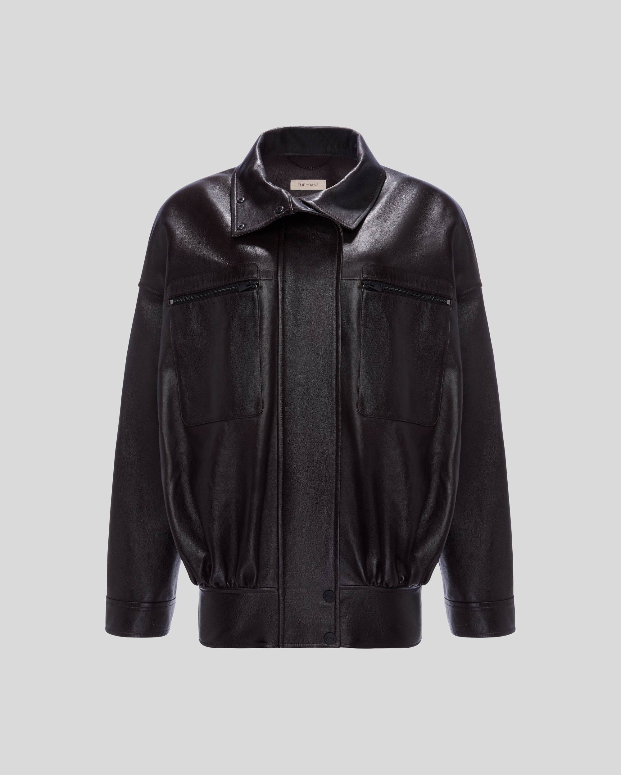 LEATHER BOMBER JACKET