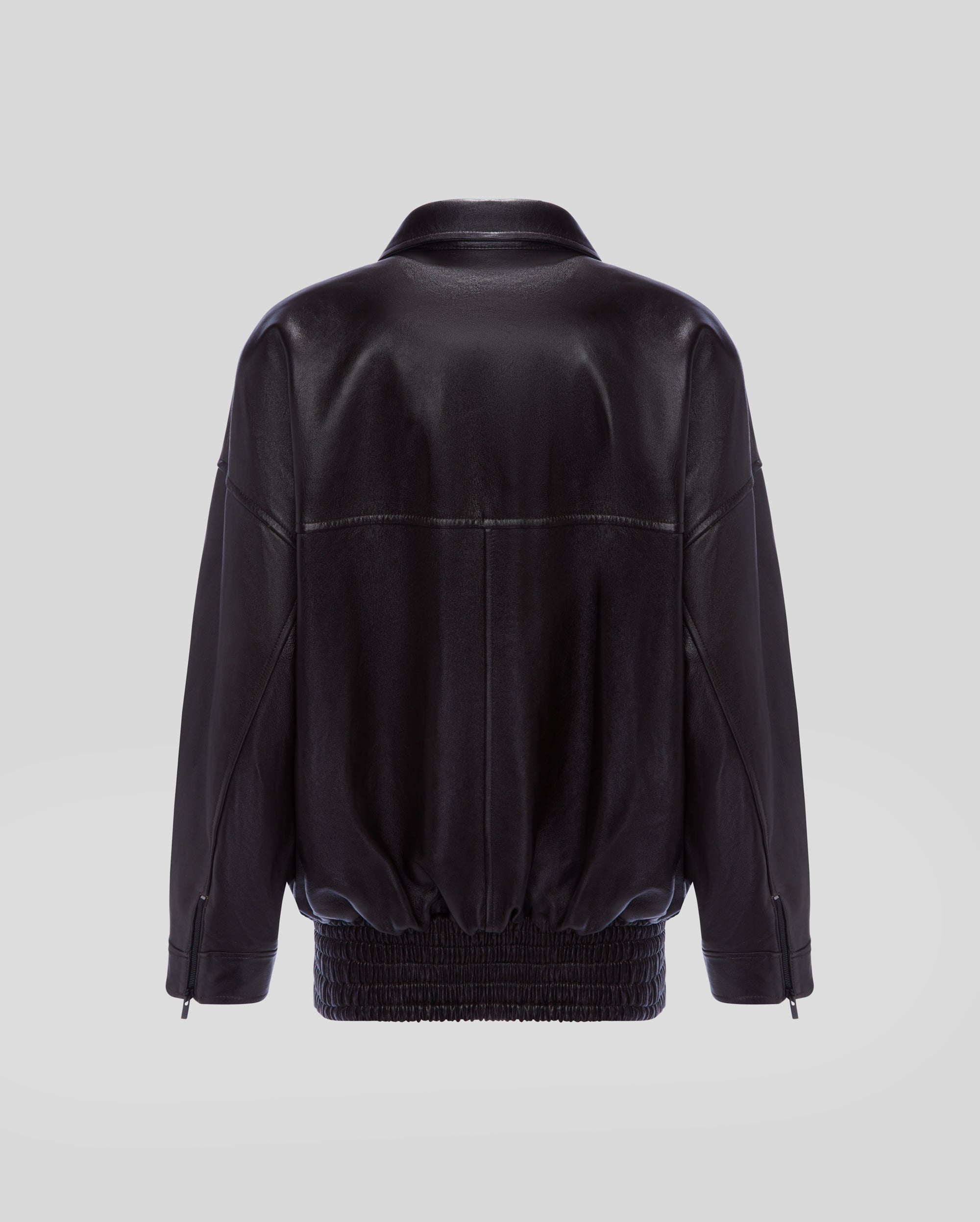 LEATHER BOMBER JACKET