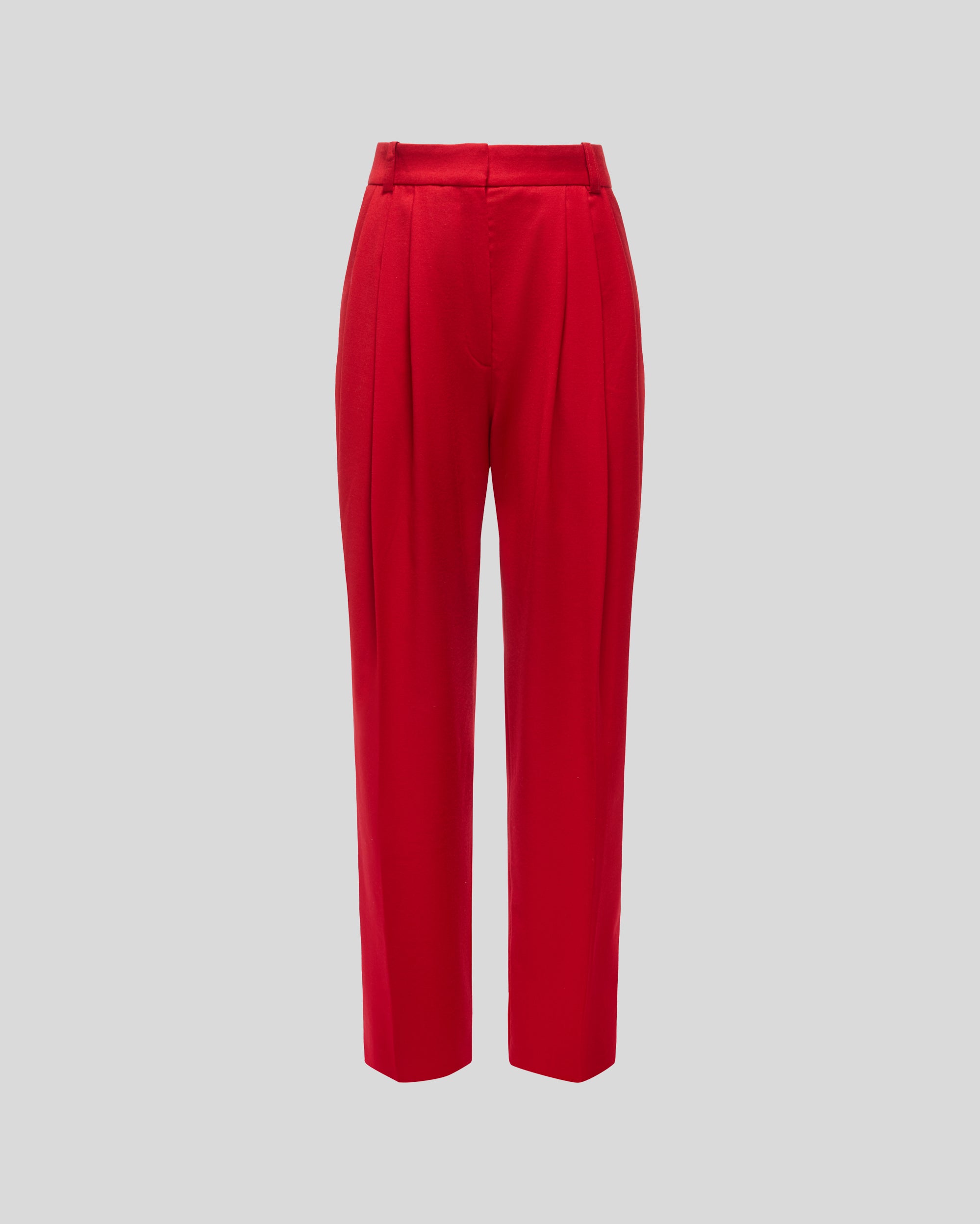 RED WOOL TROUSERS