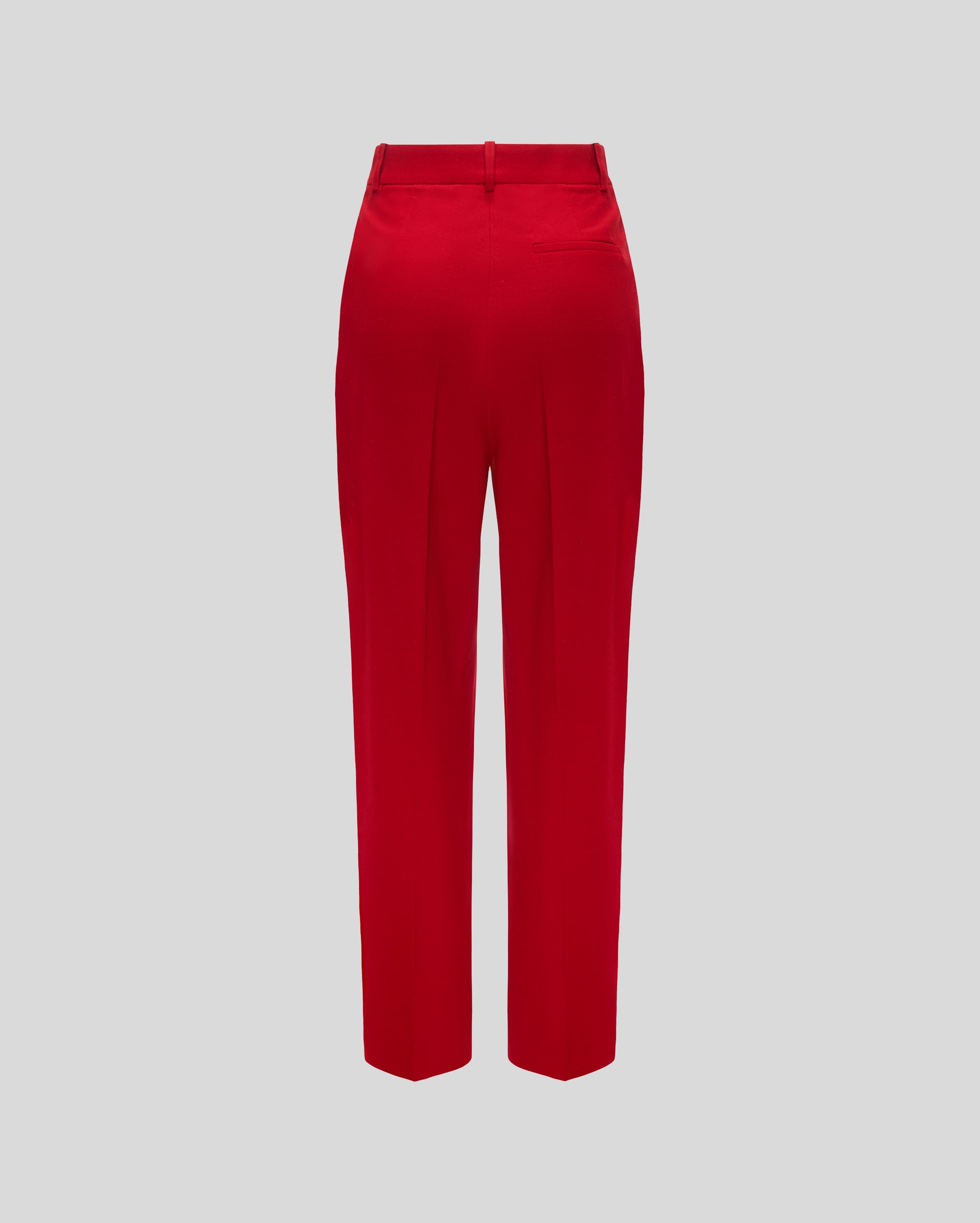RED WOOL TROUSERS