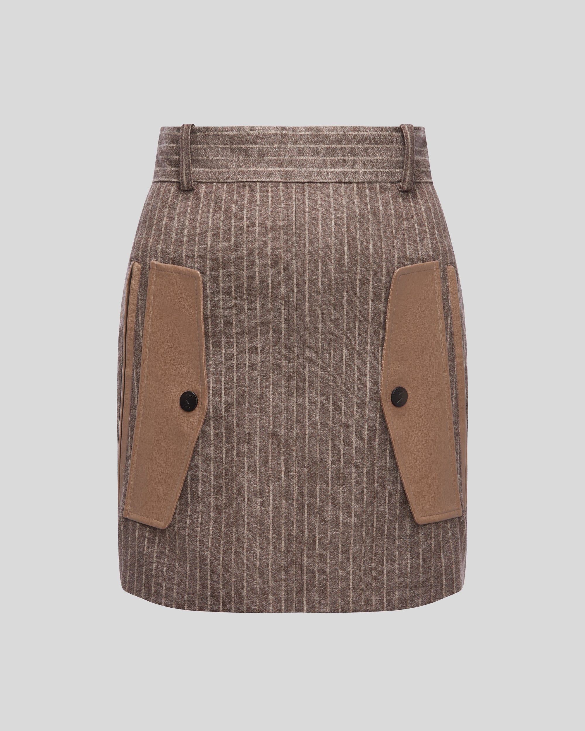 WOOL CARGO MINI SKIRT