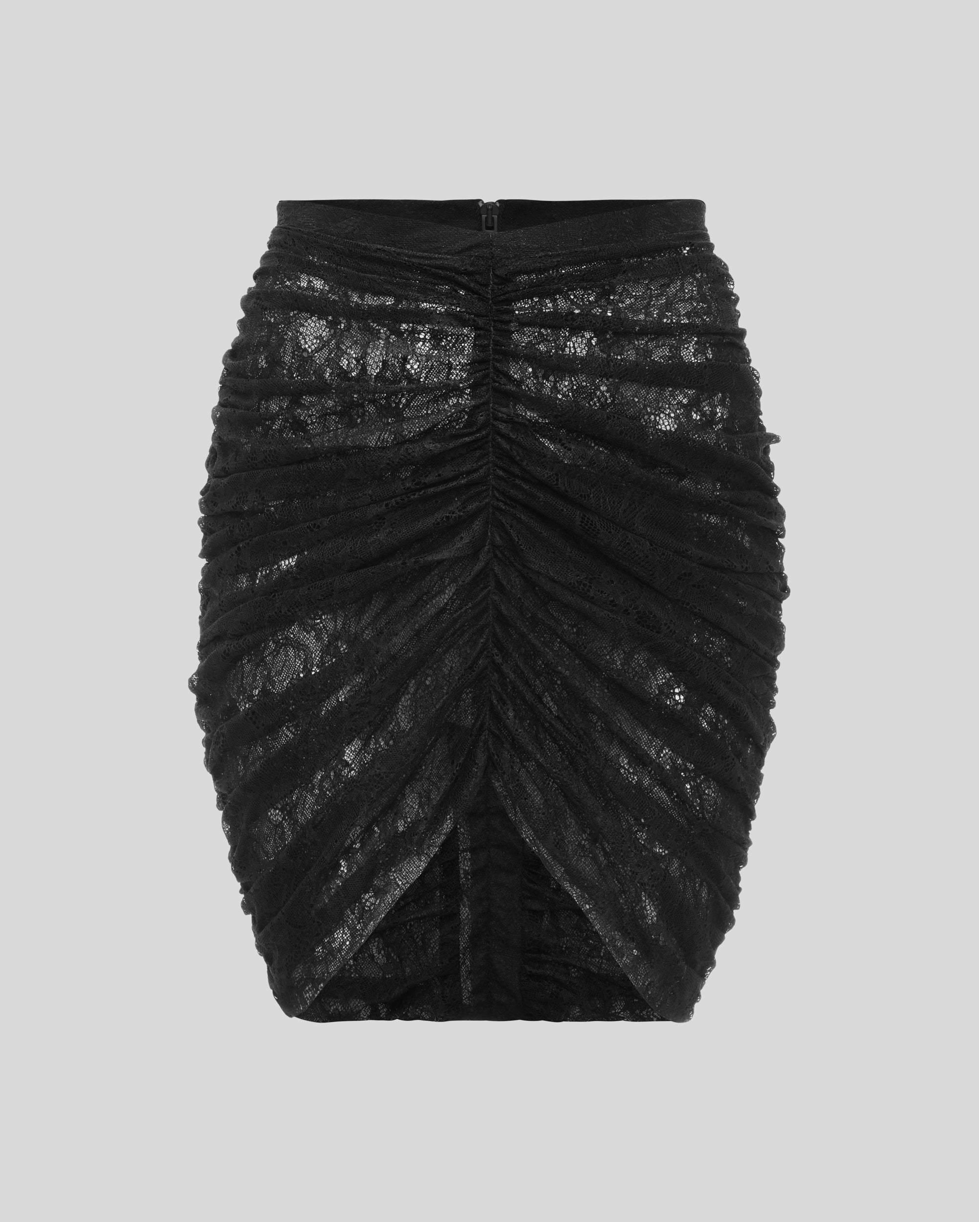 BLACK LACE MINI SKIRT