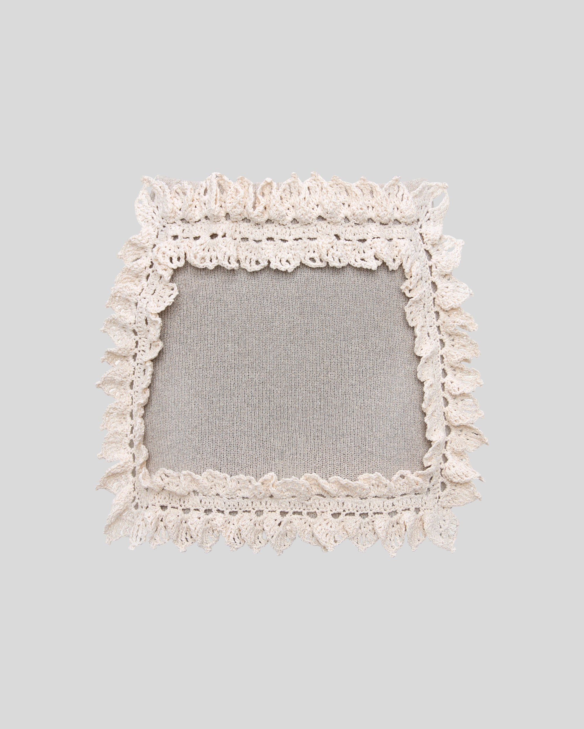 GREY CROCHET MINI SKIRT