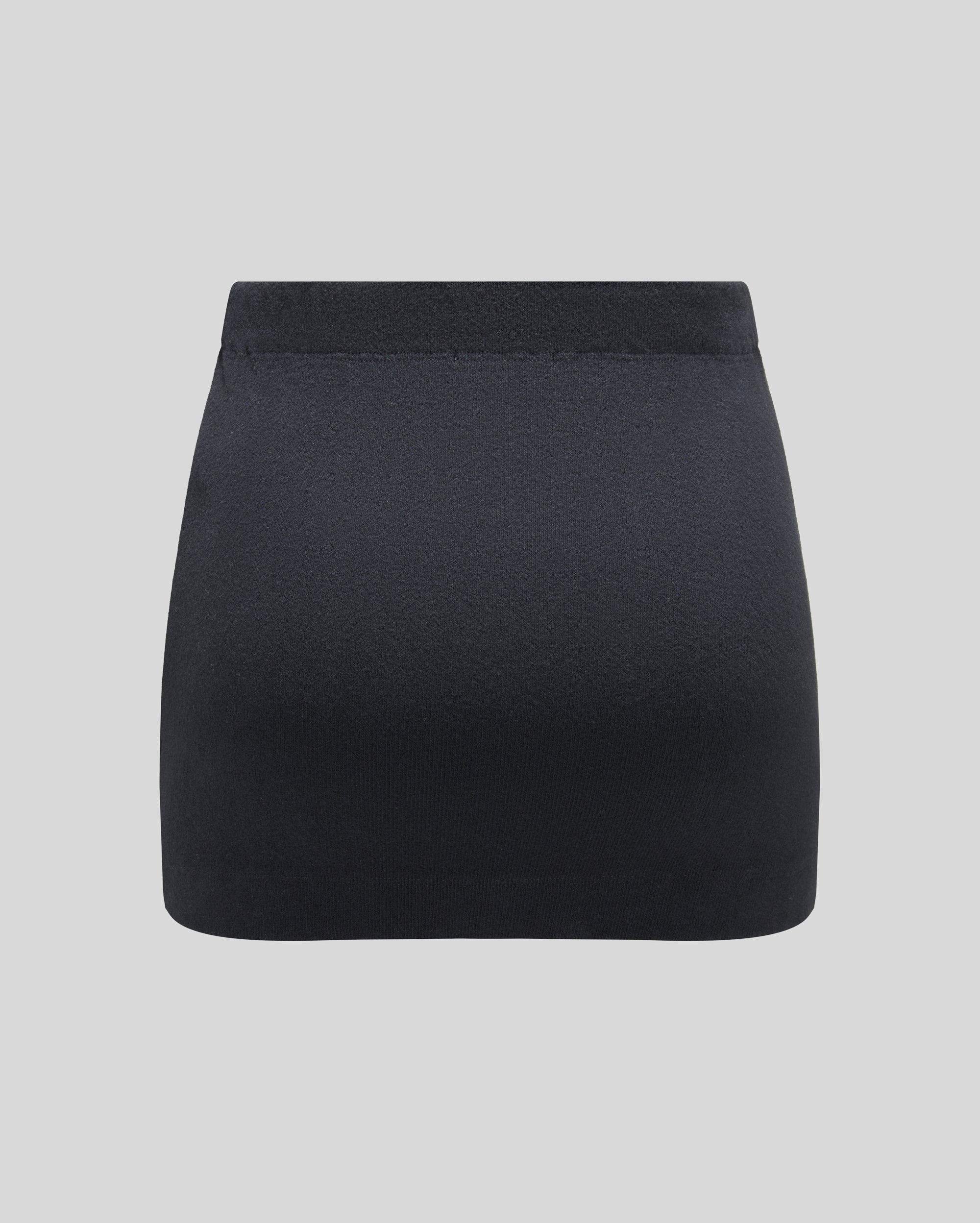 BLACK CROCHET MINI SKIRT