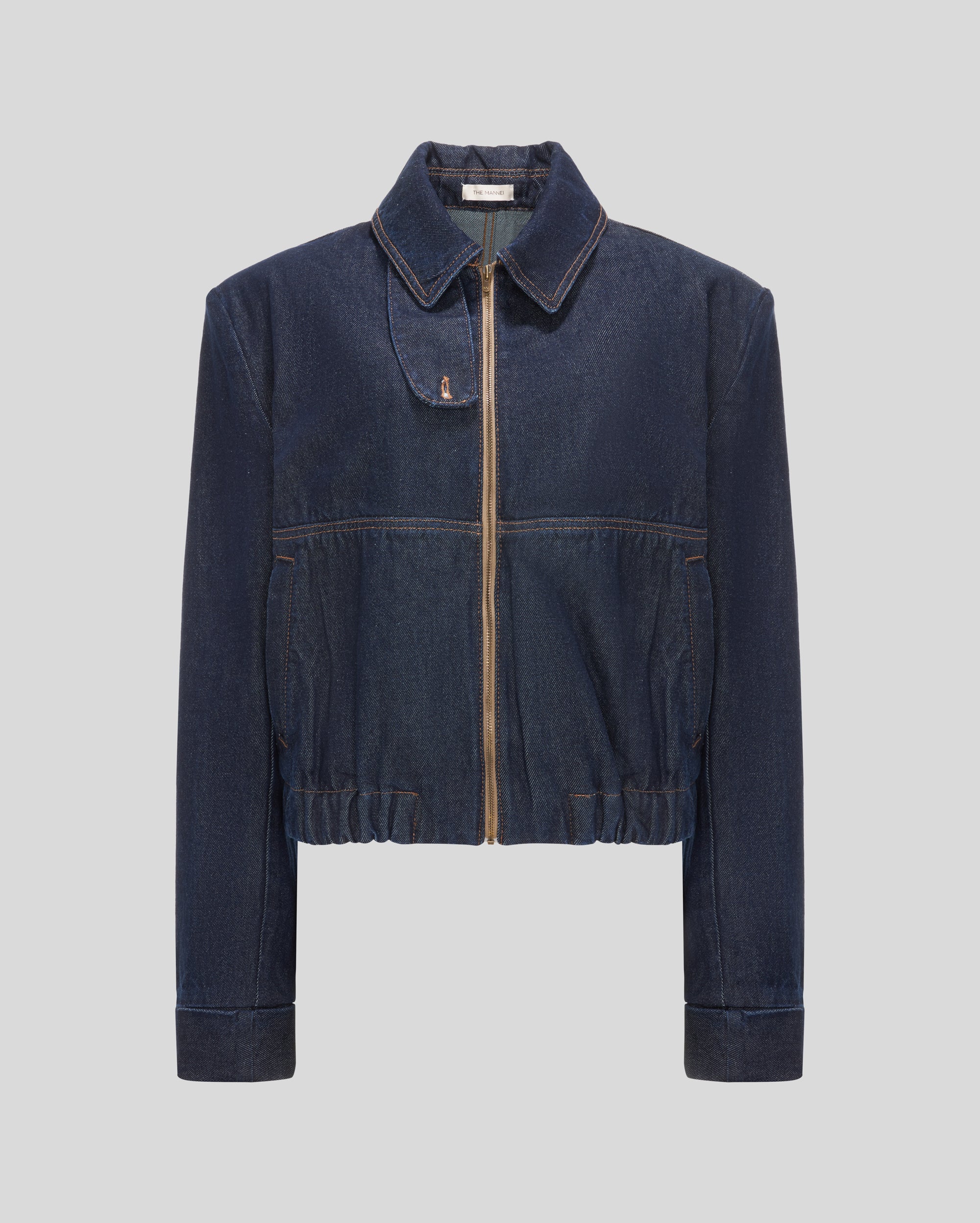 CROPPED DENIM BOMBER