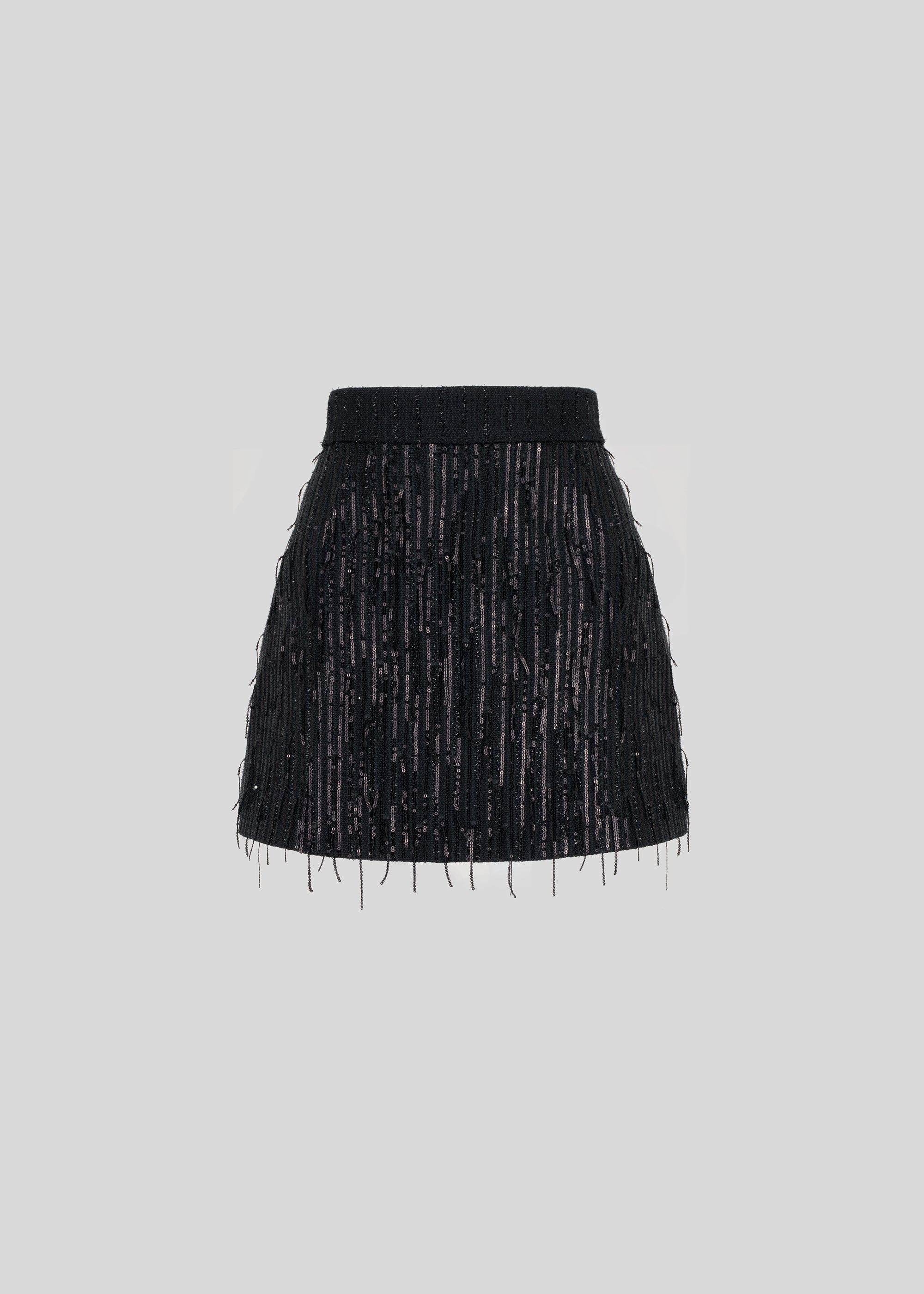 TONYA SKIRT IN BLACK SEQUIN