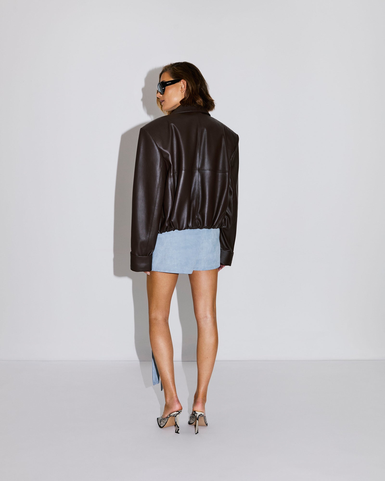 LEATHER BOMBER JACKET