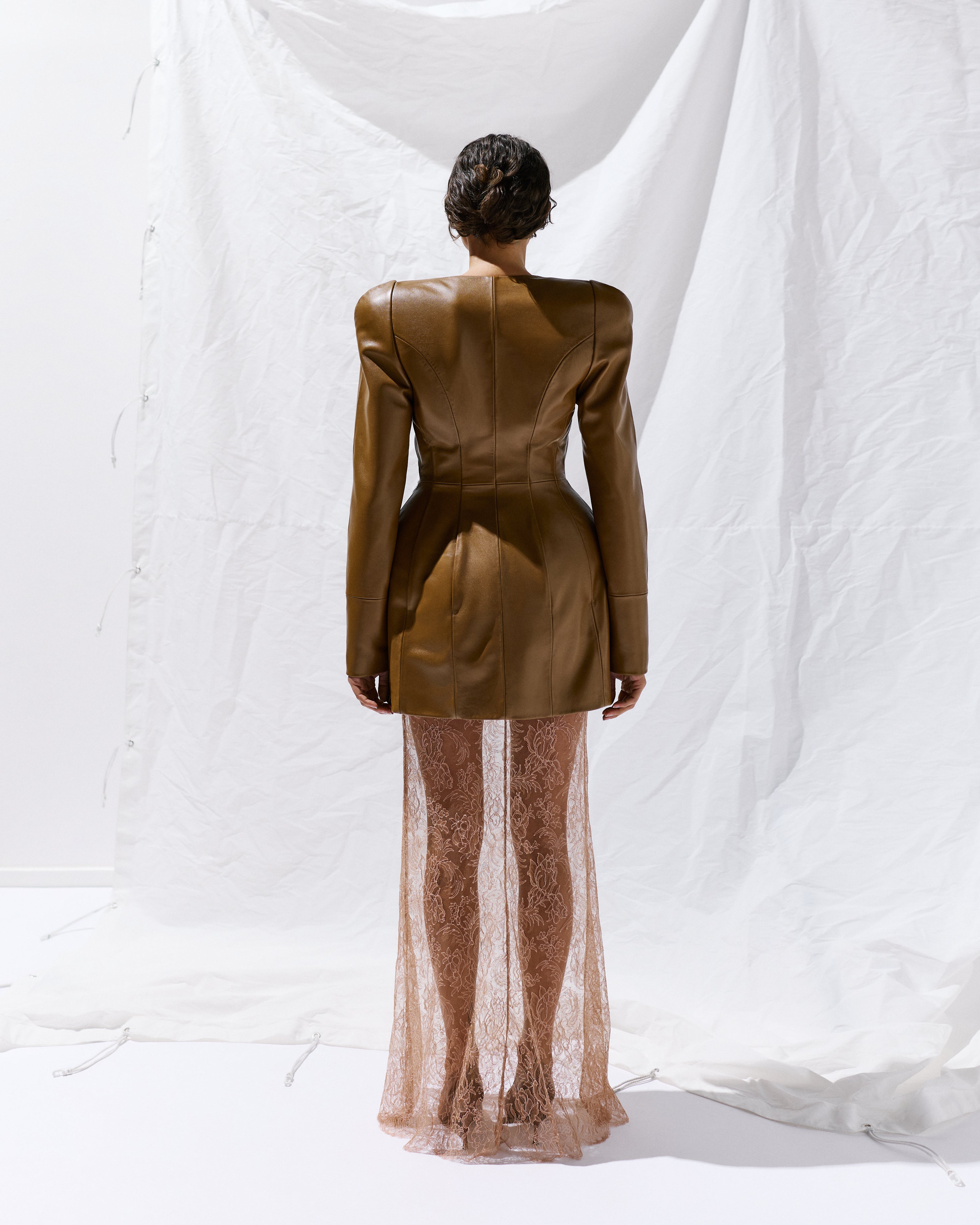 LEATHER JACKET DRESS