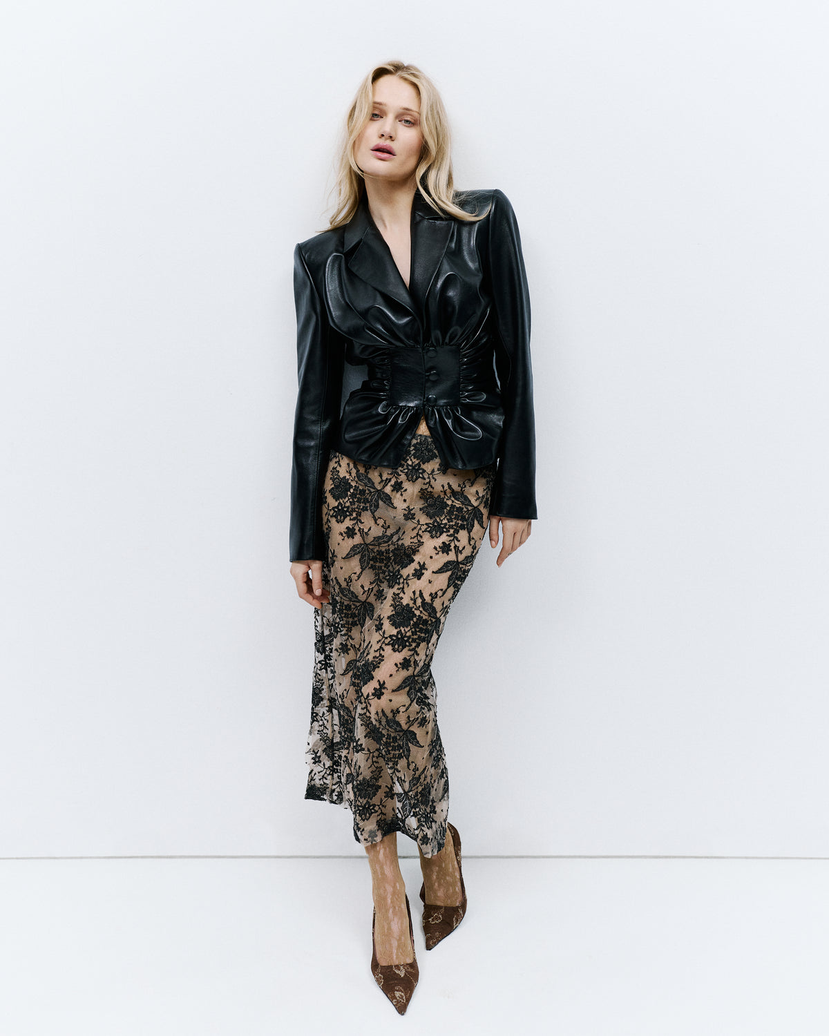 LEATHER BLAZER