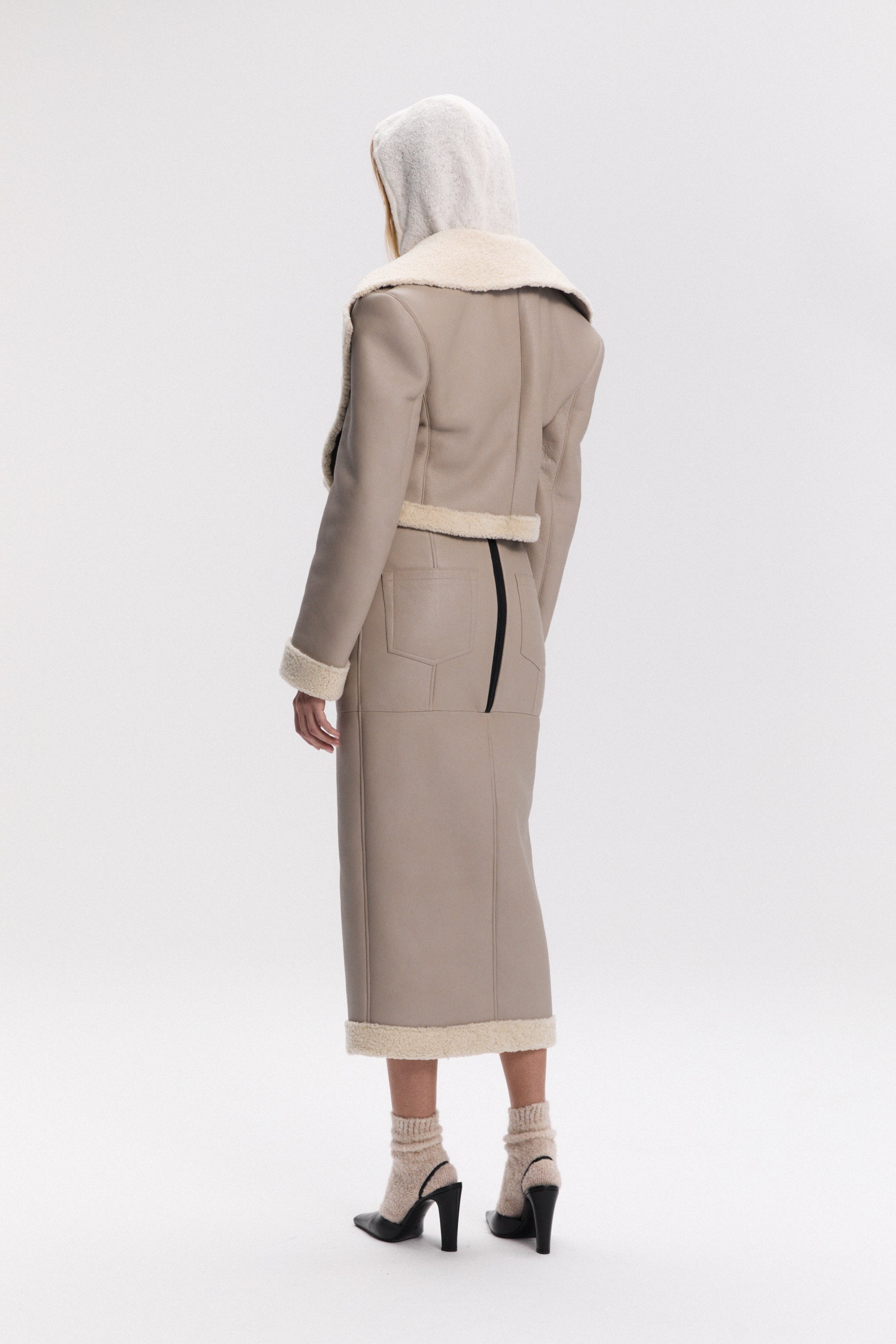 NEPESI SKIRT IN SHEARLING LEATHER