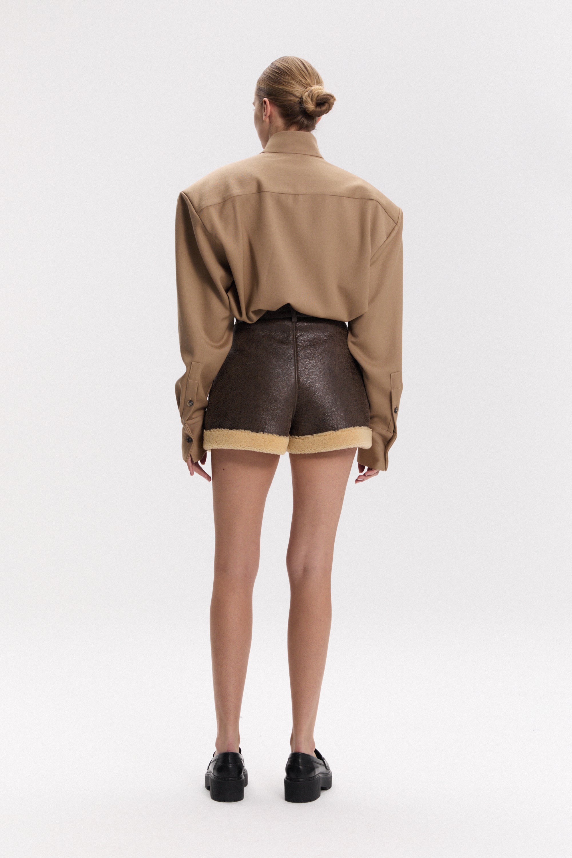 TARLEE SHEARLING SHORTS