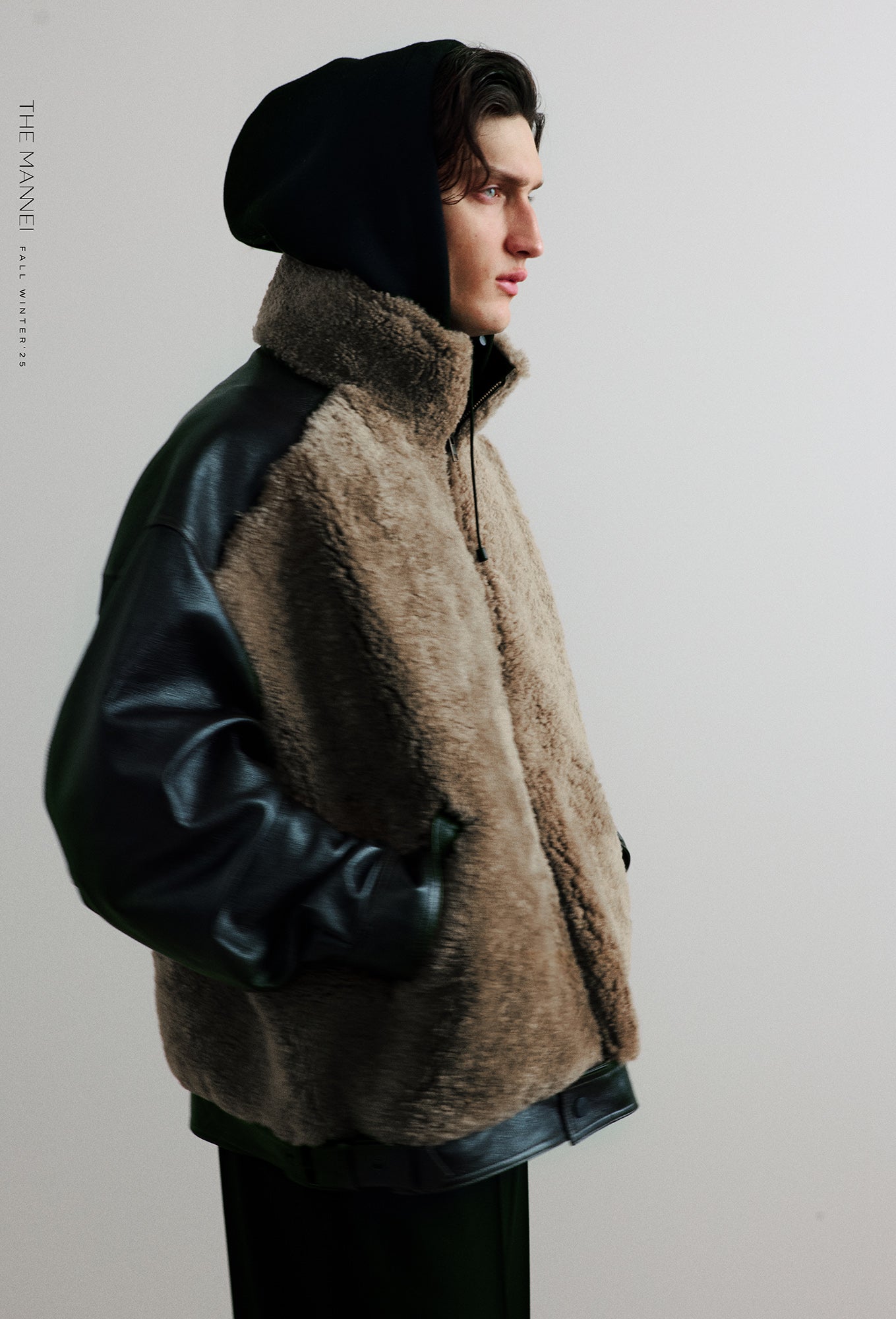 LEATHER OVERSIZED JACKET