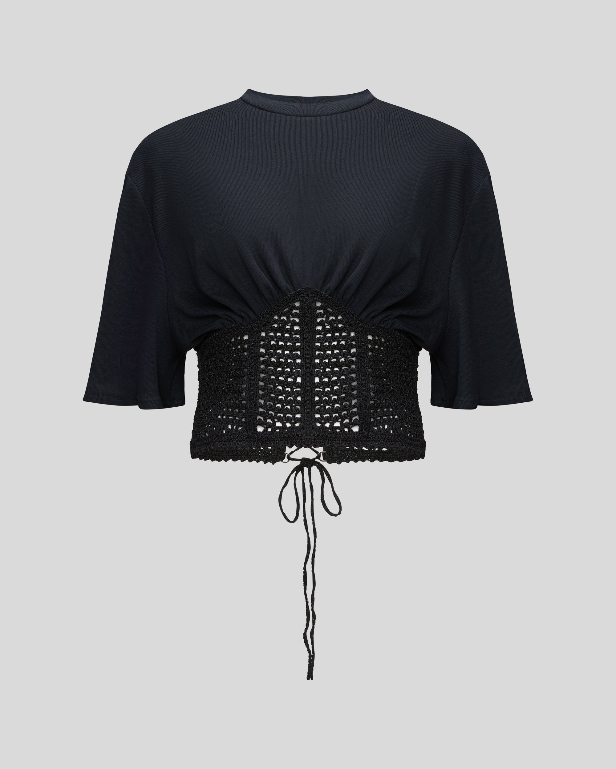 CORSET TOP WITH CROCHET